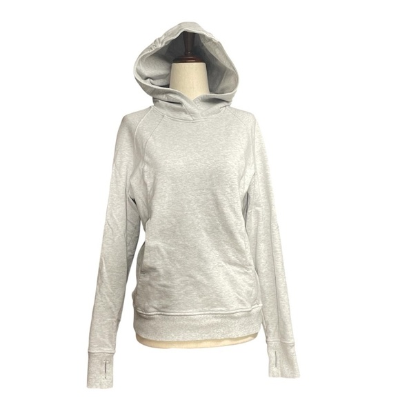 Lululemon Scuba Pullover Heathered Core Ultra Light Grey Size 4 - Picture 10 of 16